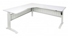 Rapid Span SE18187 1800 X 1800 X 700 Electric Workstation. White Or Beech Top. Silver Or White Frame